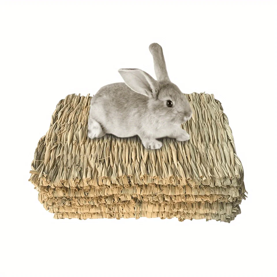 Tapete de Palha Natural para Coelhos e Roedores - Imagem 3