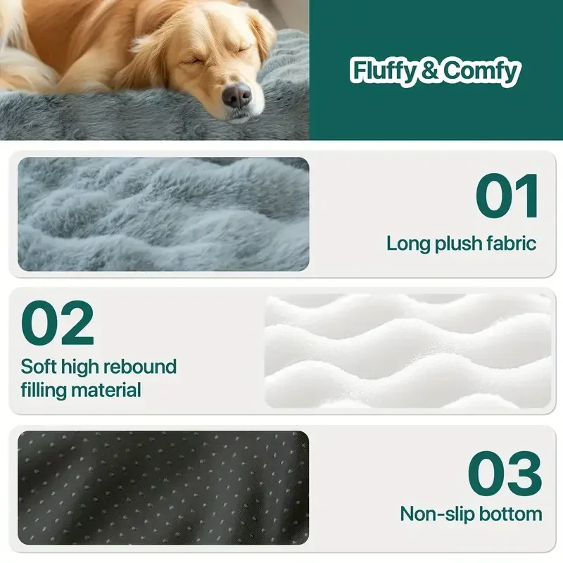 Tapete para Cães e Gatos de Lã Coral Lavável à Máquina - Imagem 5