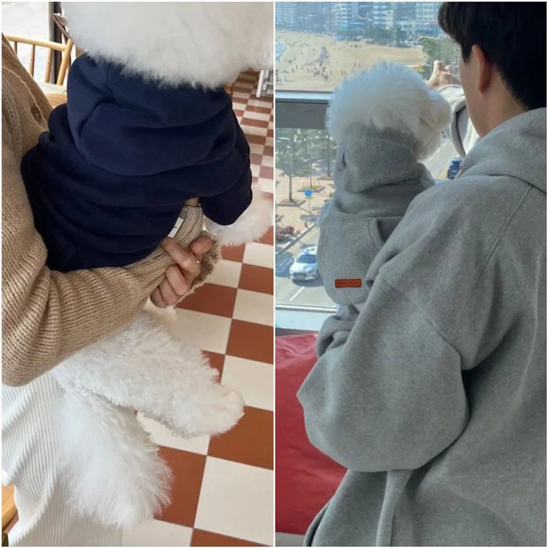 Roupa para Cães com Capuz de Pelúcia para Inverno e Outono - Imagem 6