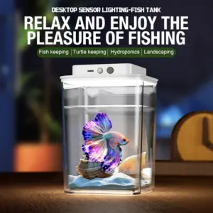 aquário de mesa para peixes dourados