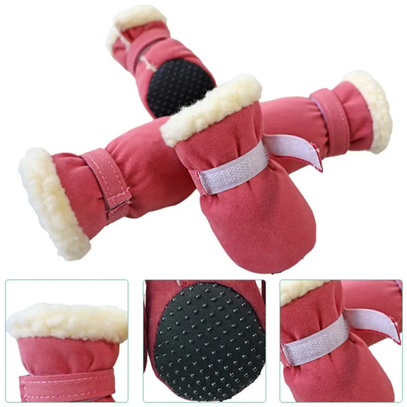 Botas de Neve para Cães Pequenos Antiderrapante 4 Peças - Image 4