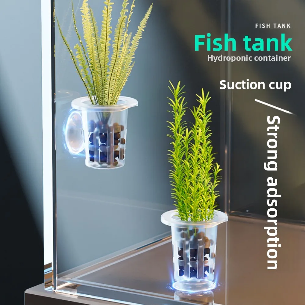 Vaso Hidropônico para Aquário Transparente com Base de Sucção (10 Peças) - Imagem 4