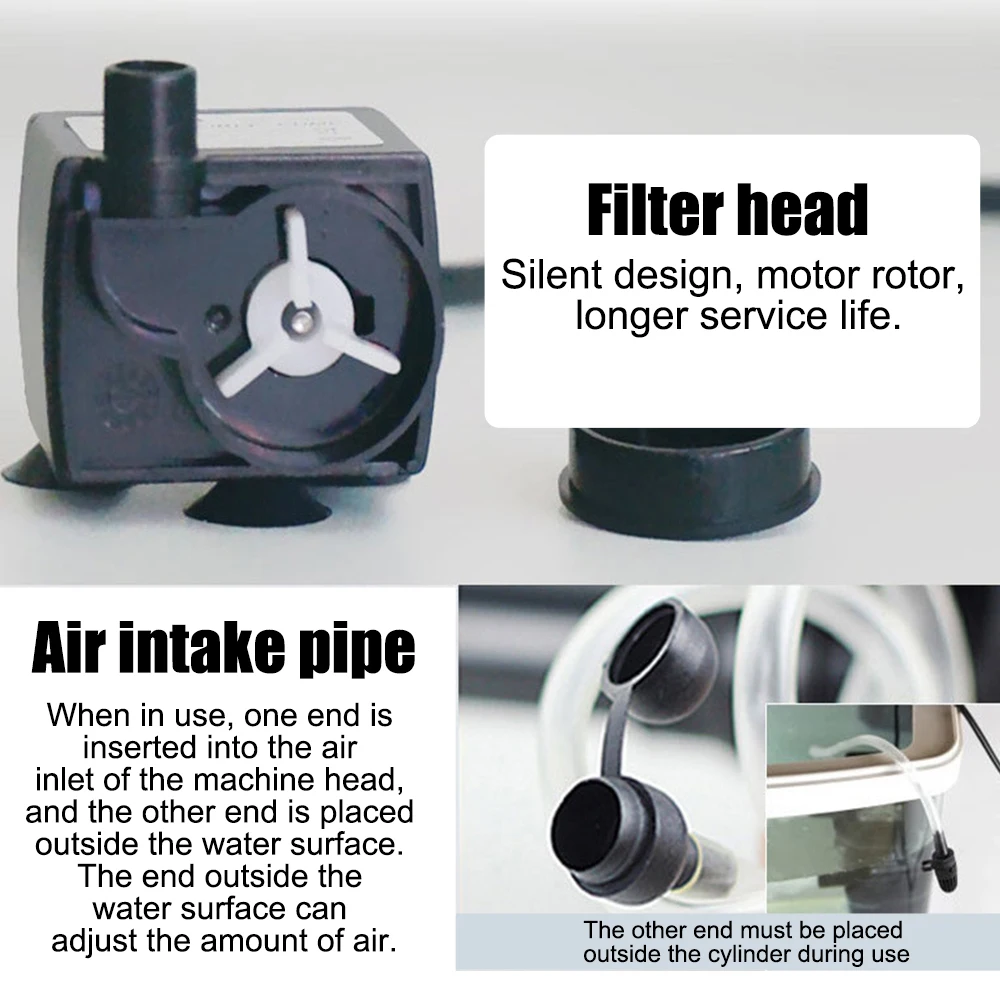 Bomba Submersível para Aquário com Filtro Esponja - Imagem 5