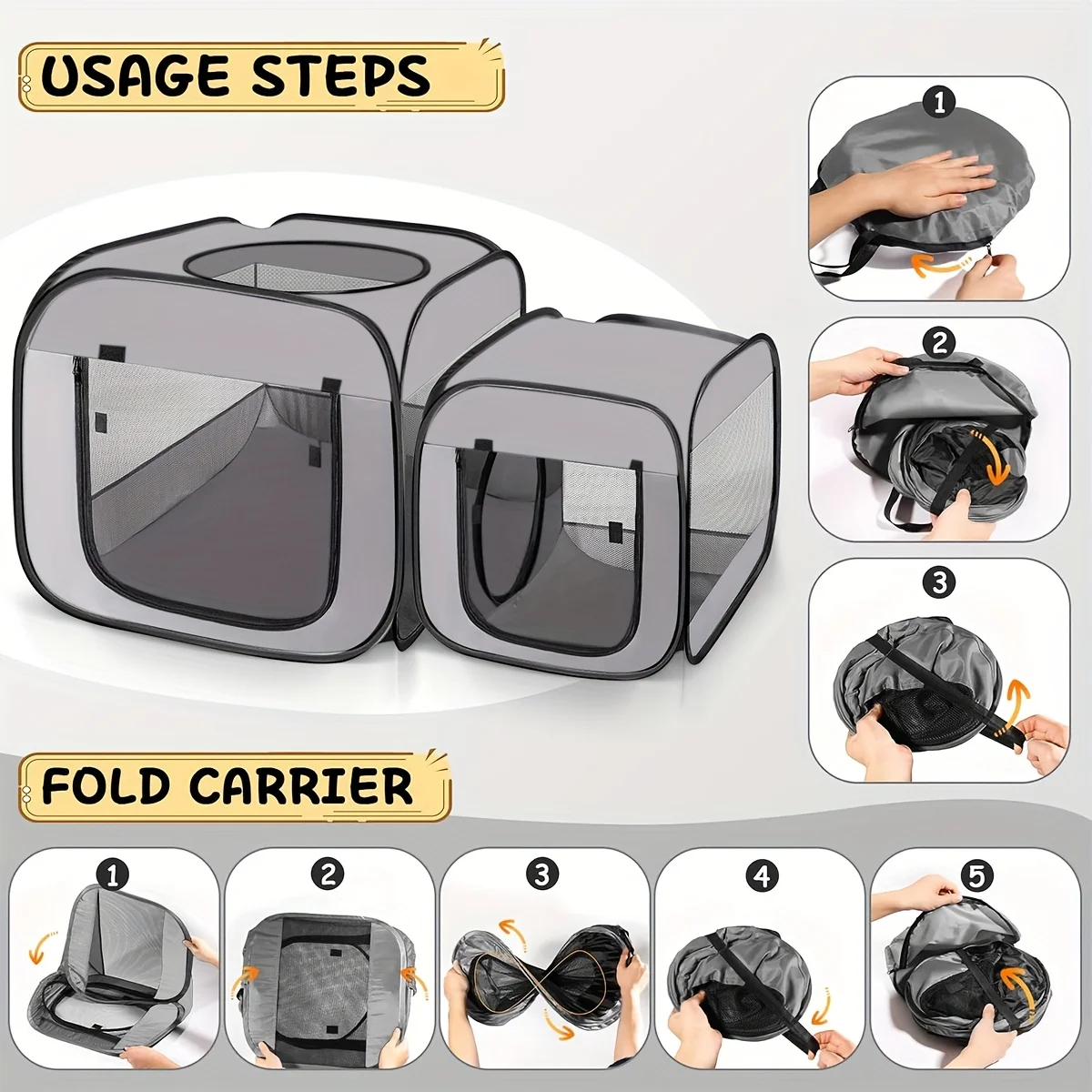 Gabinete para Gatos Portátil para Área Externa Grande - Imagem 3