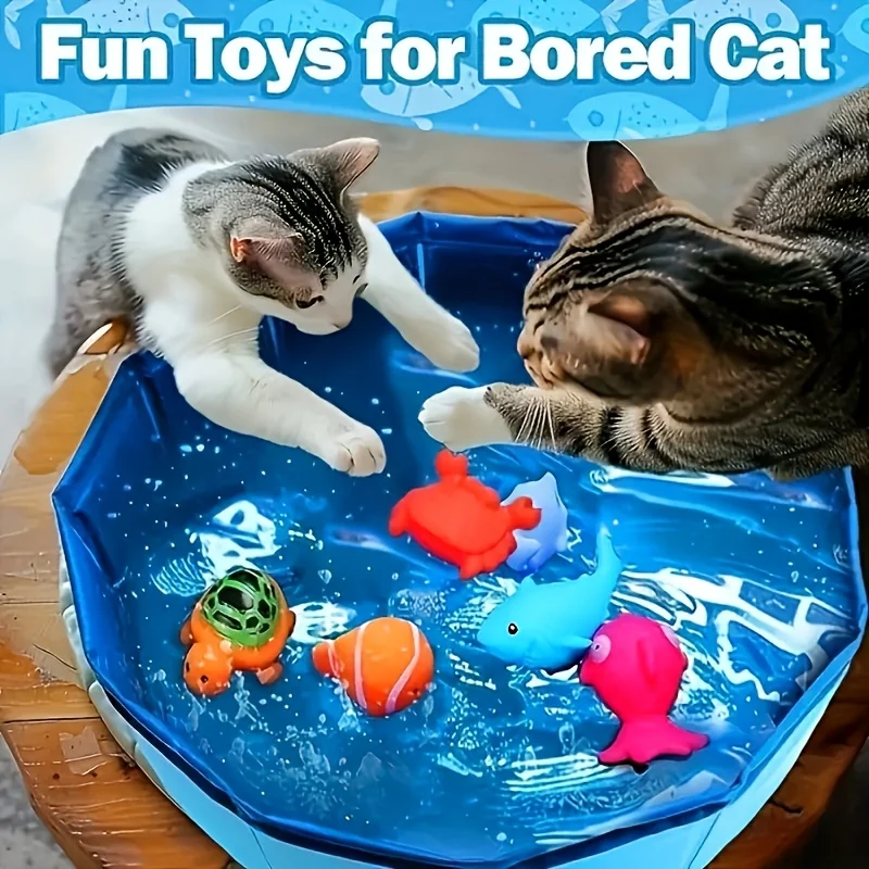 Piscina para Cães e Gatos Azul Dobrável para Lazer ao Ar Livre - Imagem 2