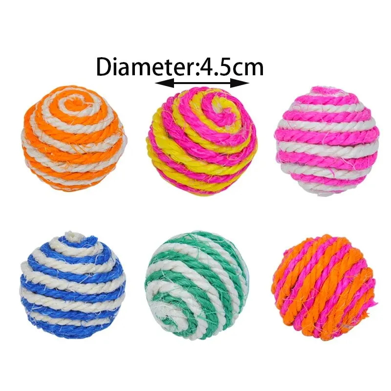 Bolas de Sisal para Gatos 4,5 cm Kit com 4 Unidades para Brincar - Imagem 3