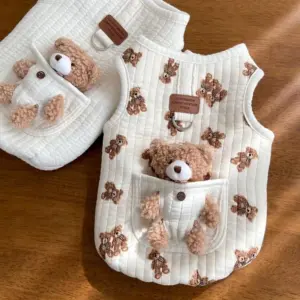 colete de desenho animado para cães e gatos