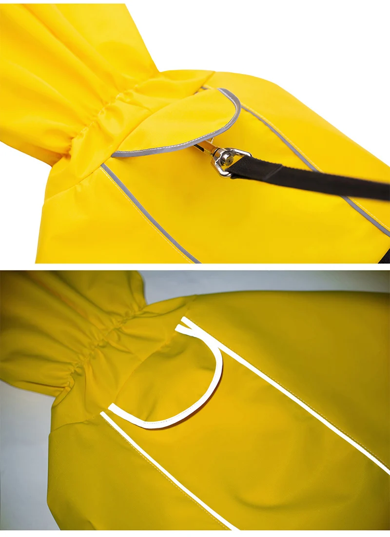Capa de Chuva para Cães Médios e Grandes Refletiva com Capuz Ajustável - Imagem 5