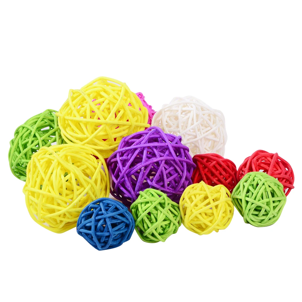 Bolas de Rattan para Pássaros 10 unidades para Gaiola e Artesanato - Imagem 5