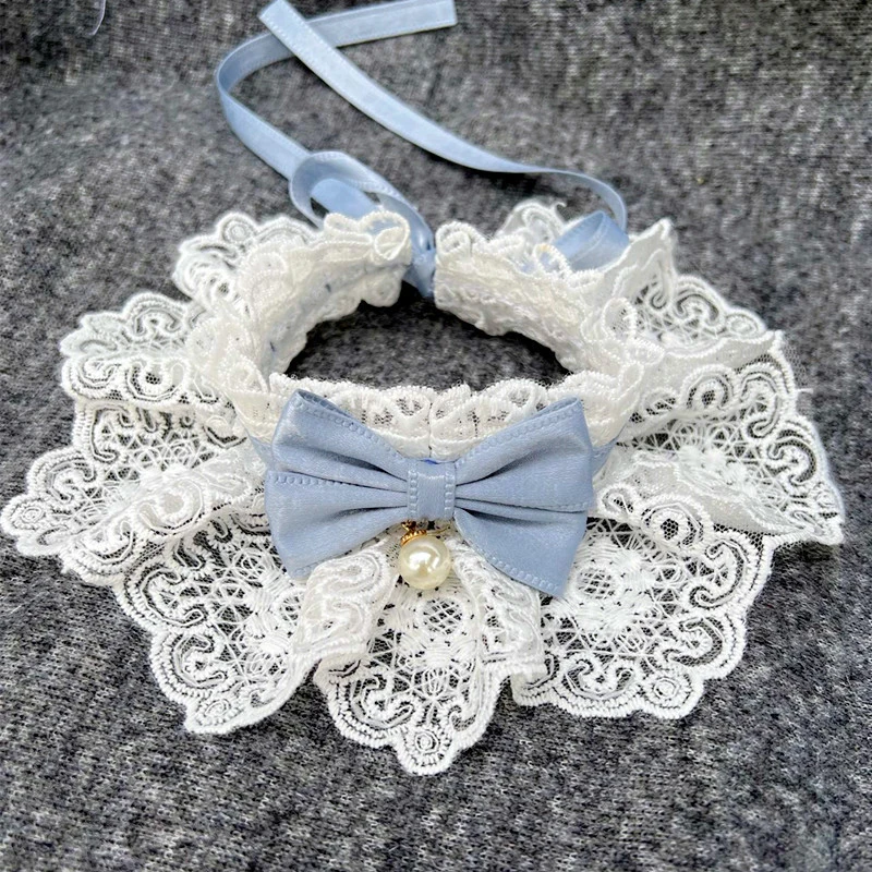 Coleira Laço Bowknot para Cães e Gatos de Renda com Pérola - Image 5
