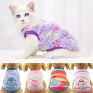 colete de lã para cães e gatos pequenos