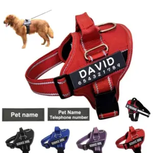 peitoral para cães com tiras refletivas