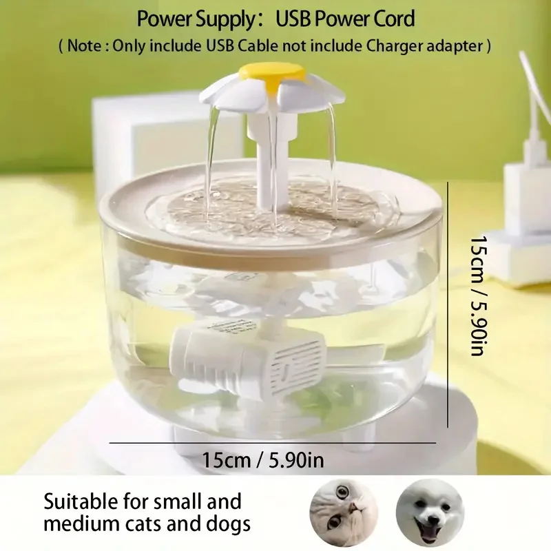 Fonte de Água para Pets USB 5V em PP Grau Alimentício - Imagem 4