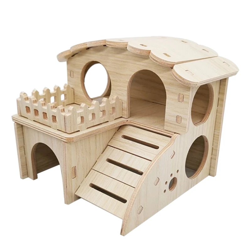 toca de madeira para hamster