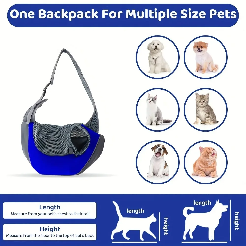 Mochila Sling para Cães de Pequeno Porte Respirável para Viagem - Imagem 5