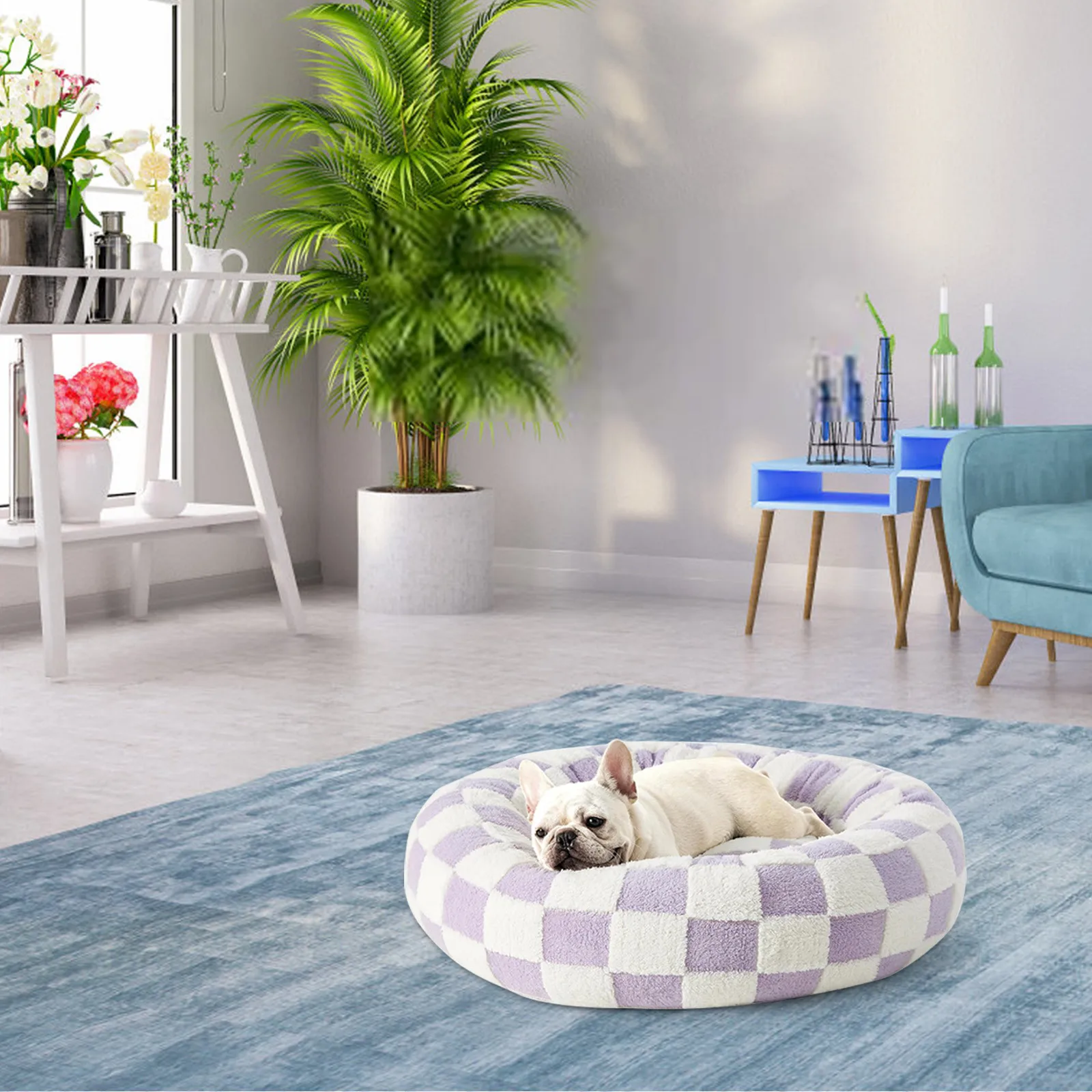 Cama para Cães Pequenos Lavável com Fundo Antiderrapante - Imagem 6