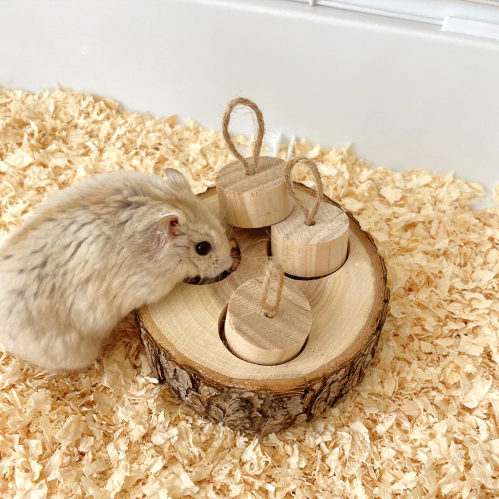 Brinquedo de Madeira Redondo para Pássaros e Hamsters de 8,5 cm - Imagem 5