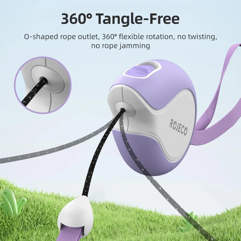 Trela Retrátil Rojeco para Cães e Gatos de 3m para Caminhada - Image 5
