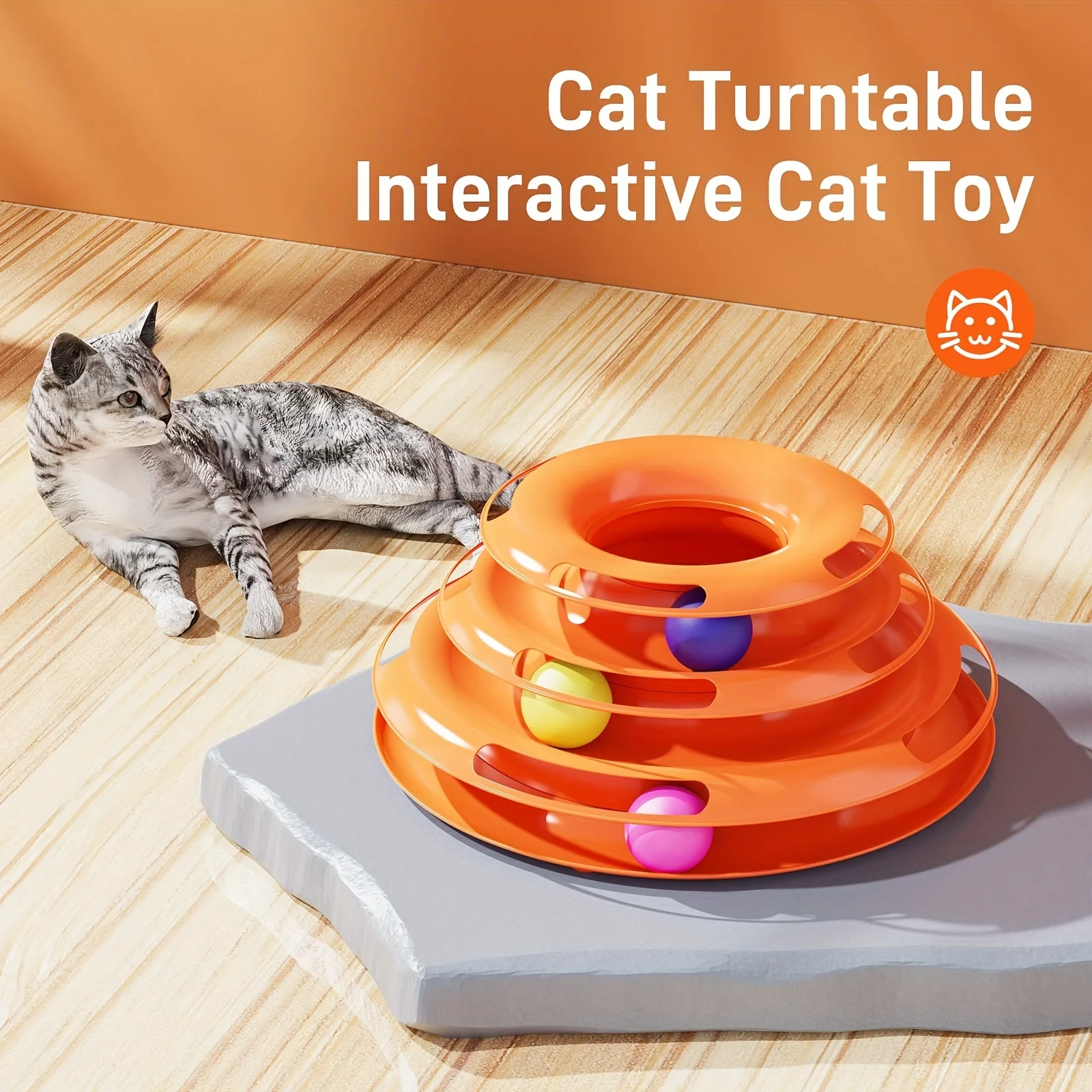 Torre de Brinquedo Interativa para Gatos com 3 Camadas - Imagem 4