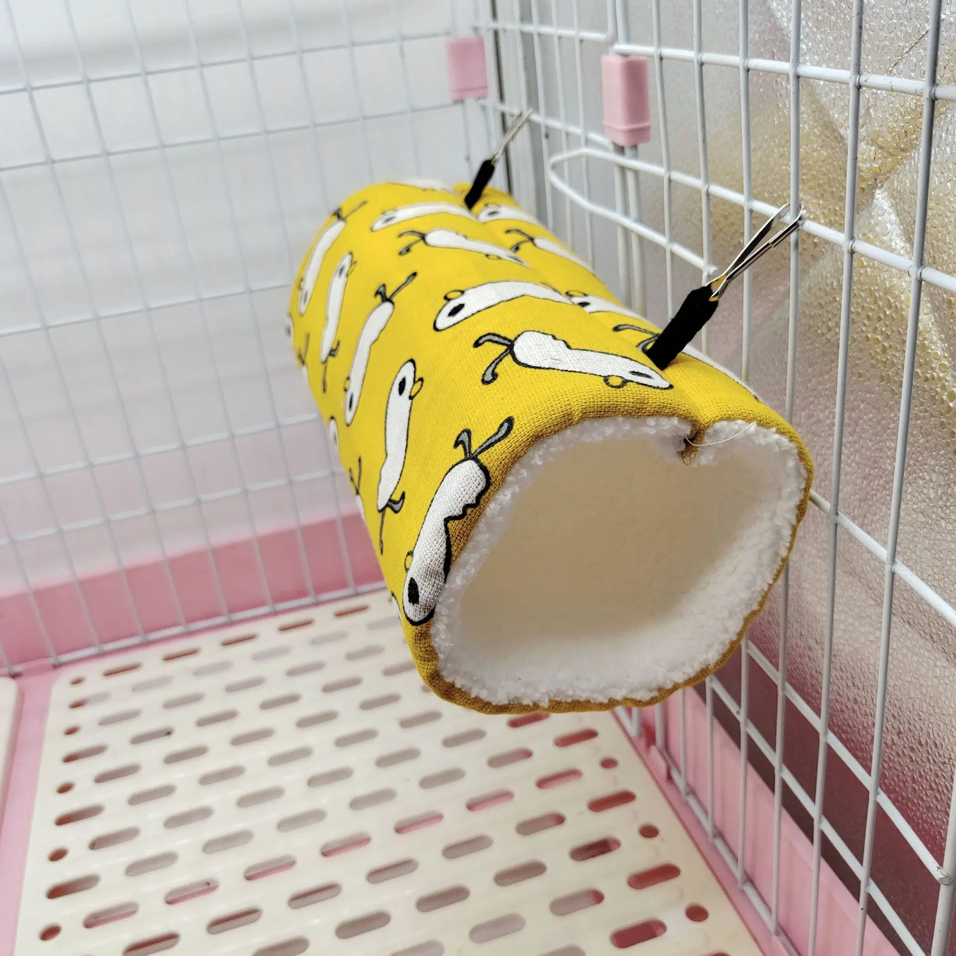 Túnel de Pelúcia para Hamster Rato Cobaia Super Macio - Imagem 2
