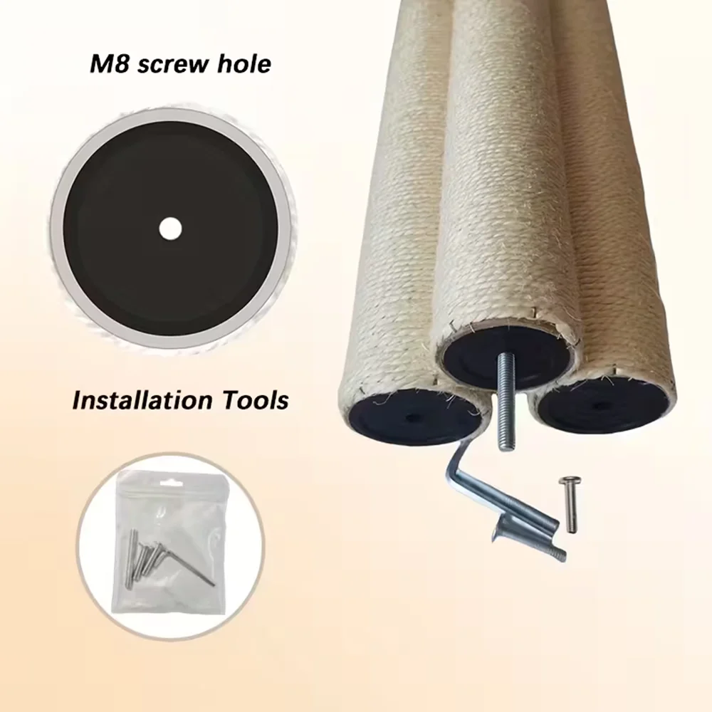 Poste Arranhador para Gatos DIY com Corda de Sisal - Imagem 5