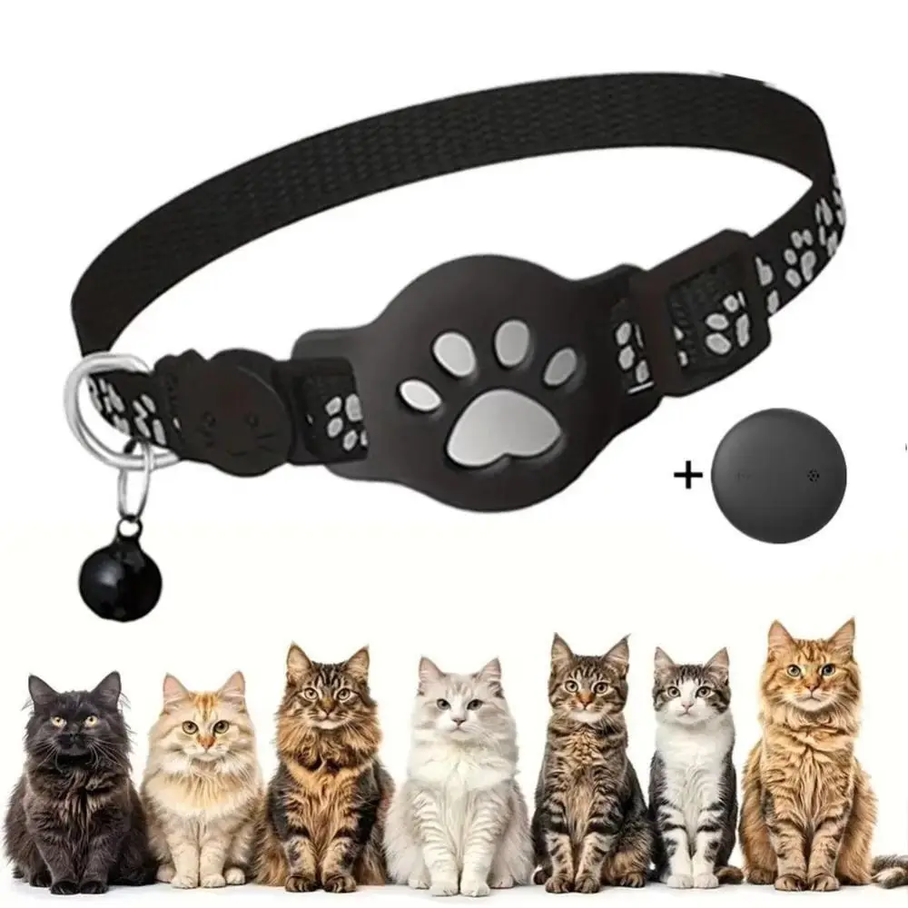 Coleira para Gatos com Suporte AirTag Ajustável e Faixa Refletiva - Imagem 5