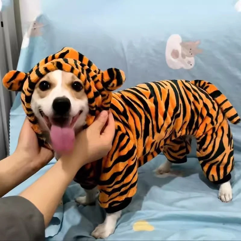 Jaqueta para Cães e Gatos de Fleece e Coral com Capuz e Lavagem Manual - Imagem 3
