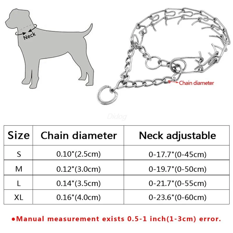 Coleira de Treinamento para Cães de Metal com Pontas de Borracha 60 cm - Imagem 6