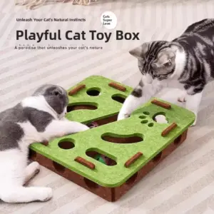 brinquedo quebra-cabeça de feltro para gatos