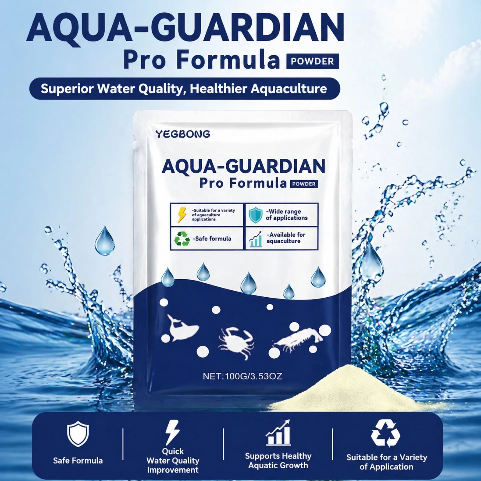 Pó Clarificador de Água Aqua-Guardian 100g para Aquário com Clarificação Rápida - Imagem 5