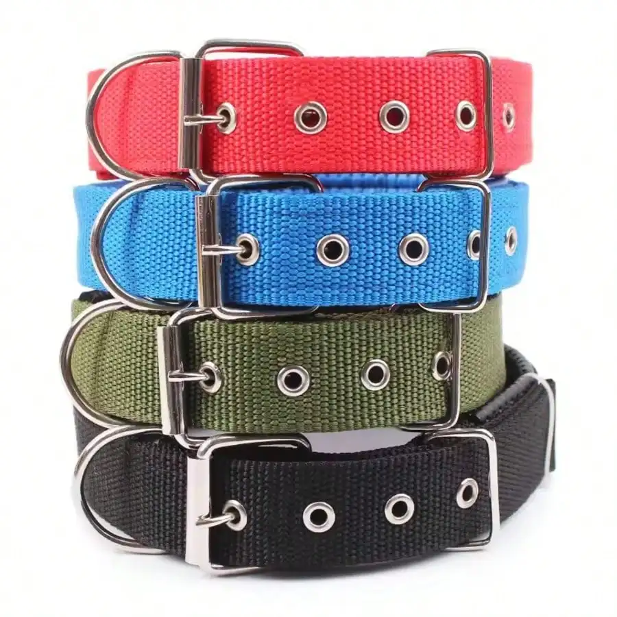 coleira de nylon para cães com forro macio
