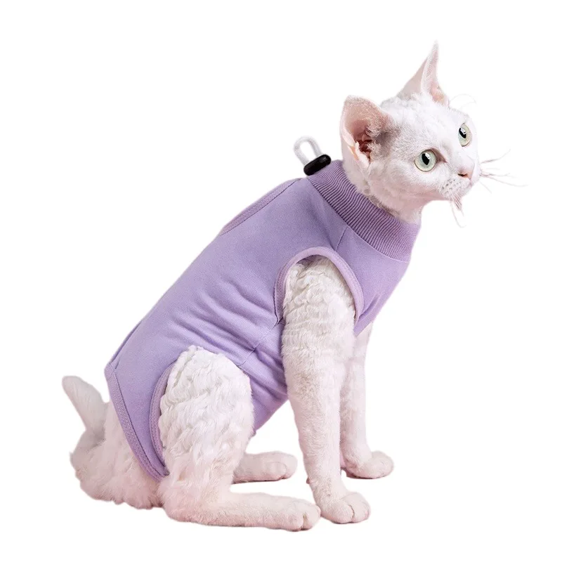 Roupa Pós-Cirúrgica para Gatos e Cães Pequenos de Poliéster Macio - Imagem 4