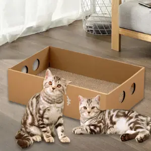 caixa arranhador para gatos de papelão ondulado