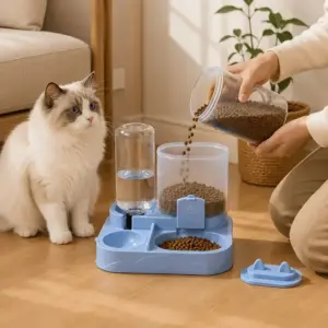 dispensador de ração e água 2 em 1 para cães e gatos
