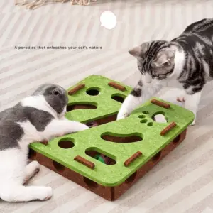brinquedo quebra-cabeça de feltro para gatos