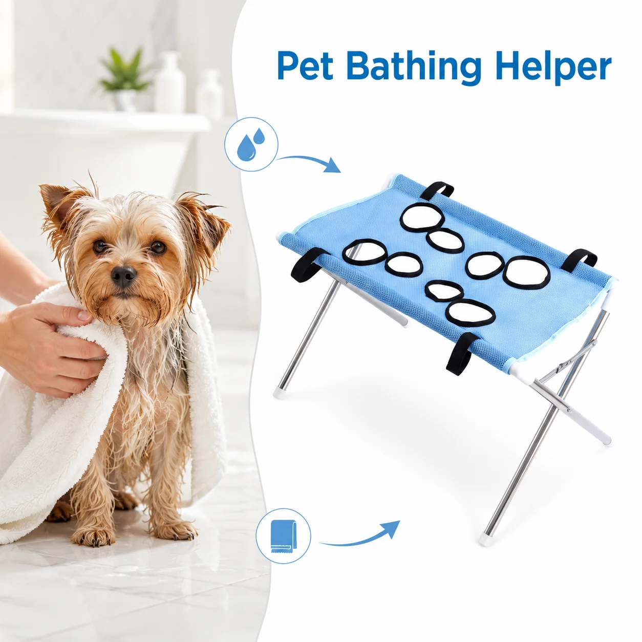 mesa dobrável para banho de cães e gatos
