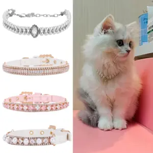 coleira de pérolas para gatos e cães pequenos