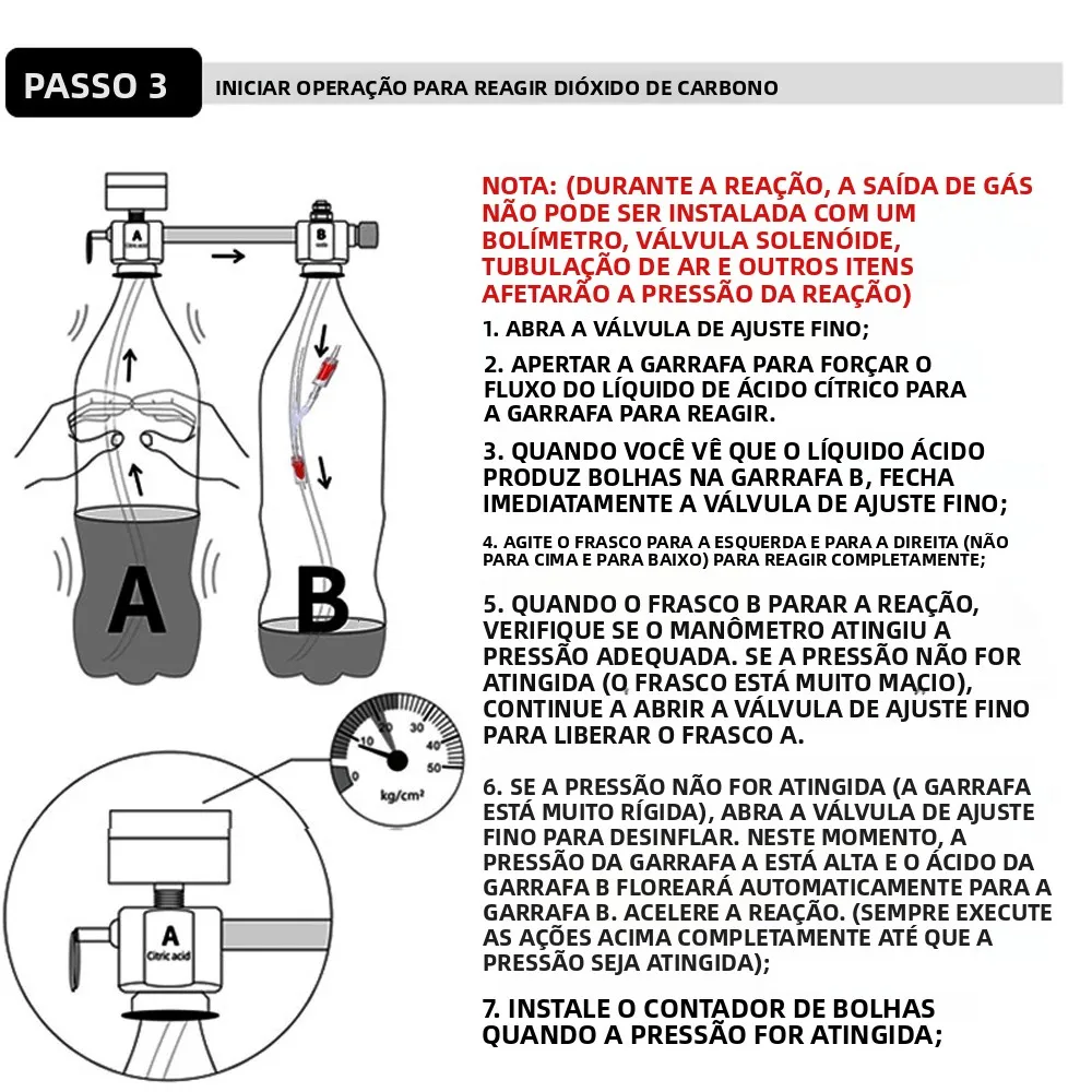 Gerador de CO2 DIY para Aquário com Válvula Solenoide e Contador de Bolhas - Image 6