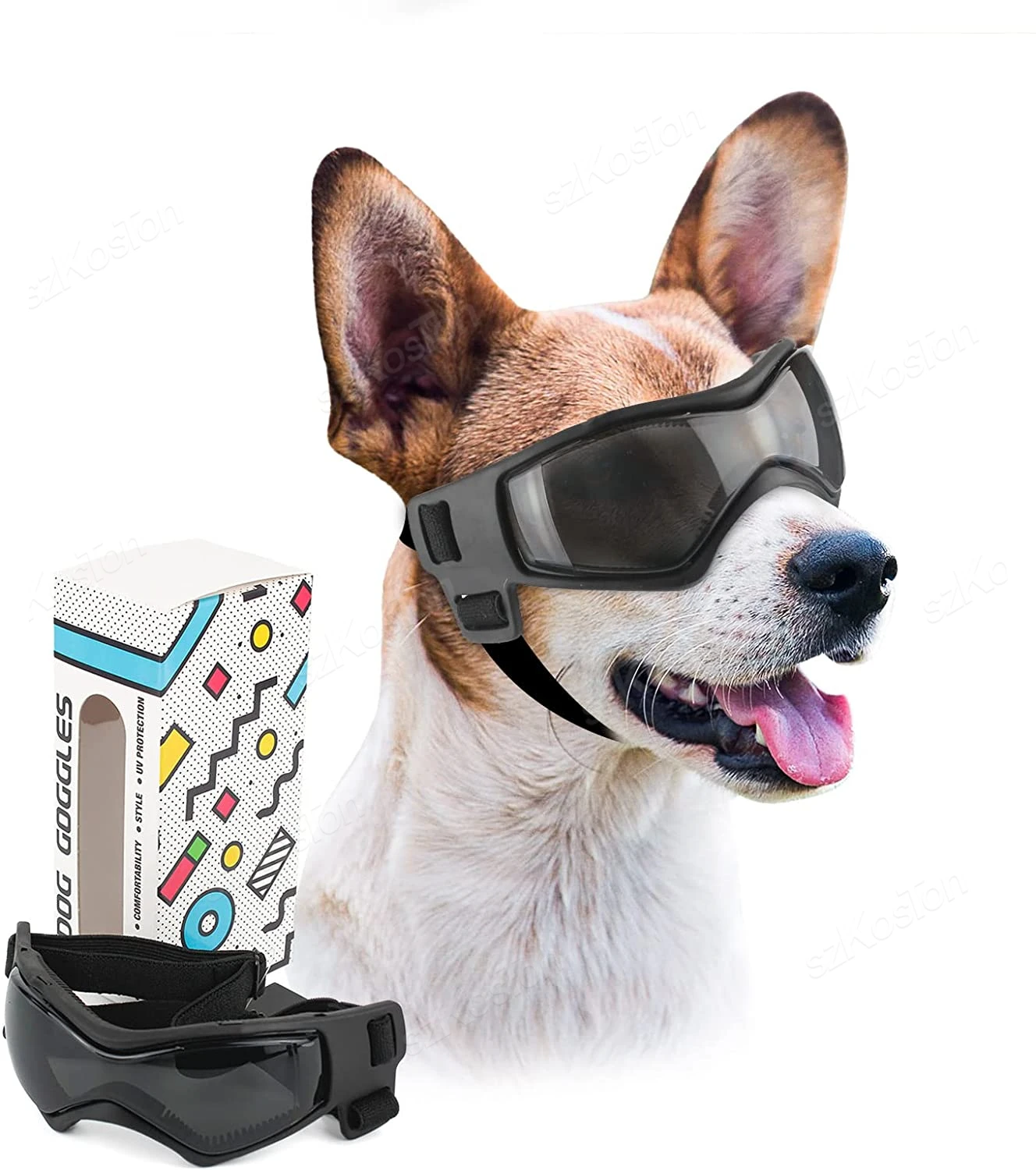 Óculos de Sol para Cães Pequenos e Médios com Proteção UV Ajustável - Imagem 2