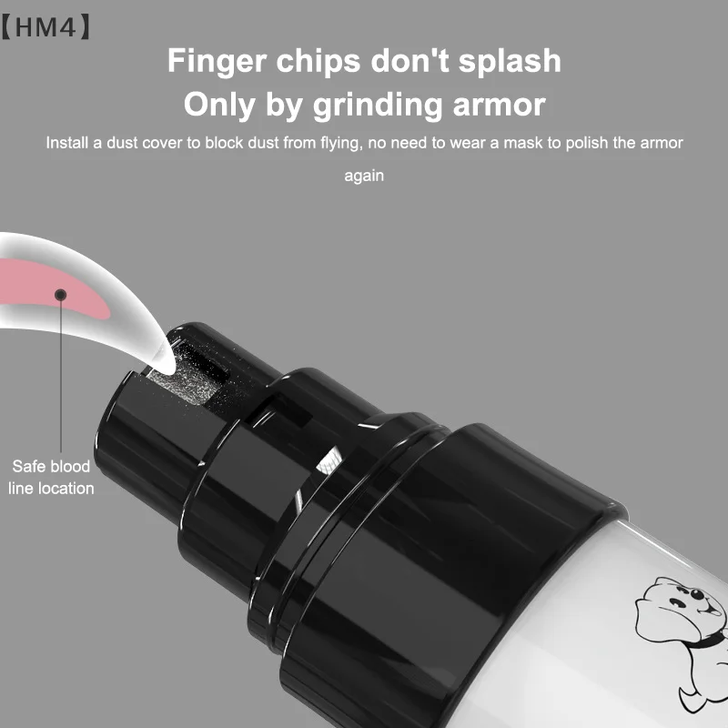 Moedor de Unhas para Cães Recarregável USB com 2 Velocidades - Imagem 6