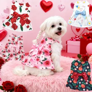 vestido estampado para cães e gatos