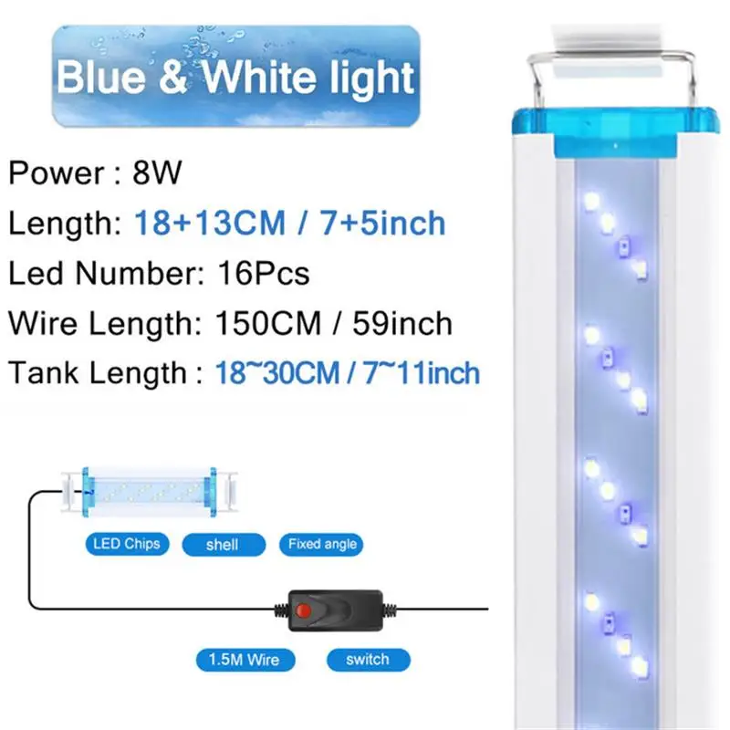 Luminária LED Super Slim para Aquário Extensível e Impermeável - Imagem 6