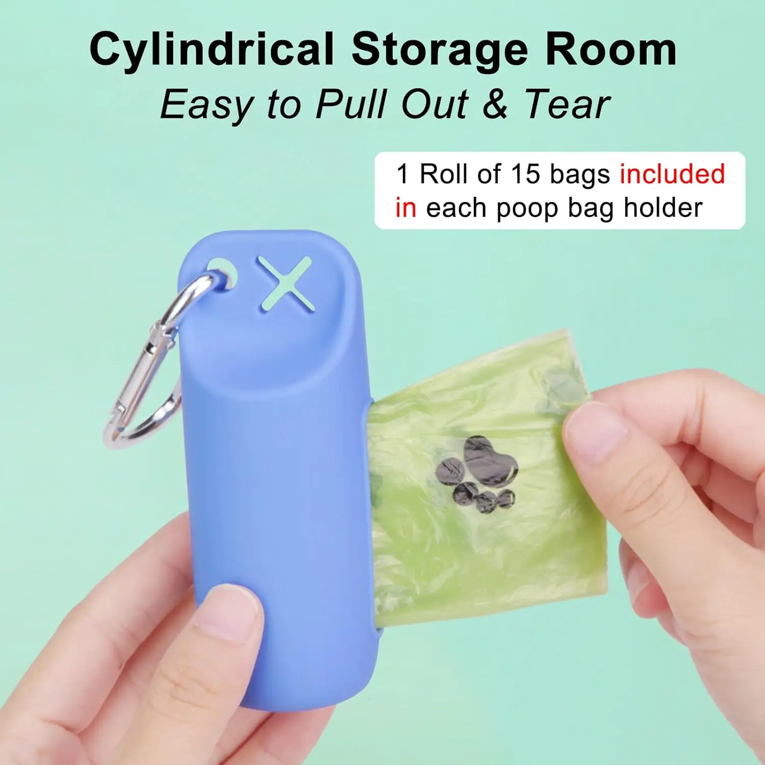 Dispensador de Sacos de Cocô de Silicone para Cães Portátil - Imagem 2