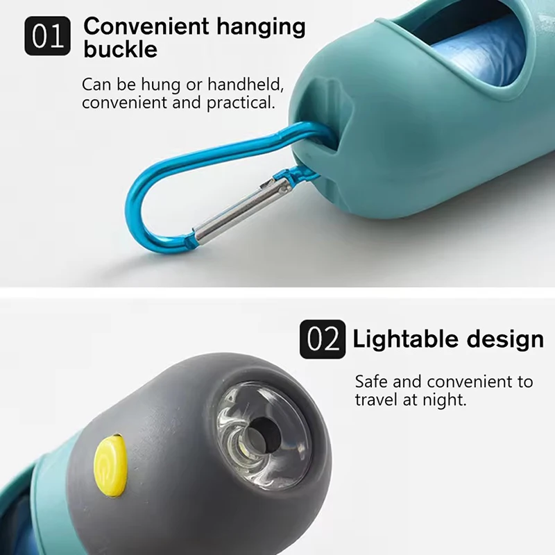 Dispensador de Sacos de Lixo para Cães com LED Portátil - Imagem 5