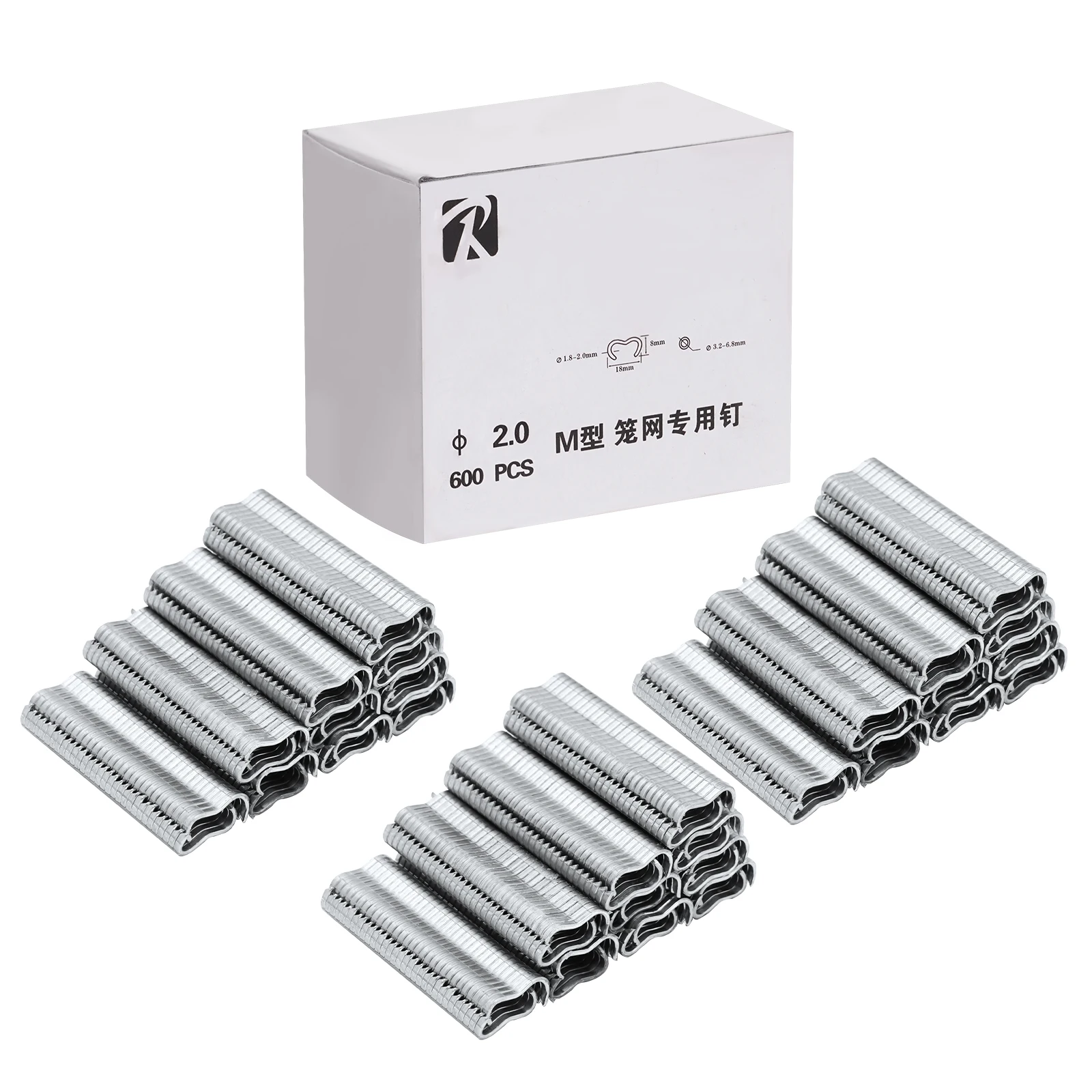 Grampos M para Gaiola de Pássaros e Coelhos 600 Peças - Imagem 2