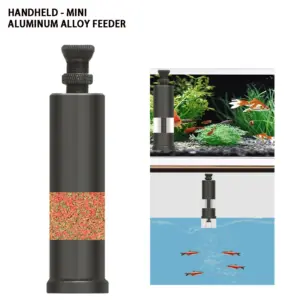 alimentador manual para peixes