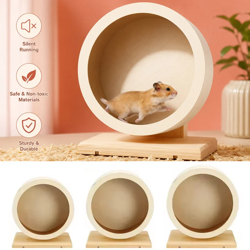 roda de exercício de madeira para hamster