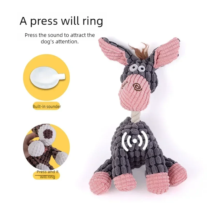 Brinquedo de Pelúcia para Cães com Apito Interno Resistente à Mastigação - Imagem 6