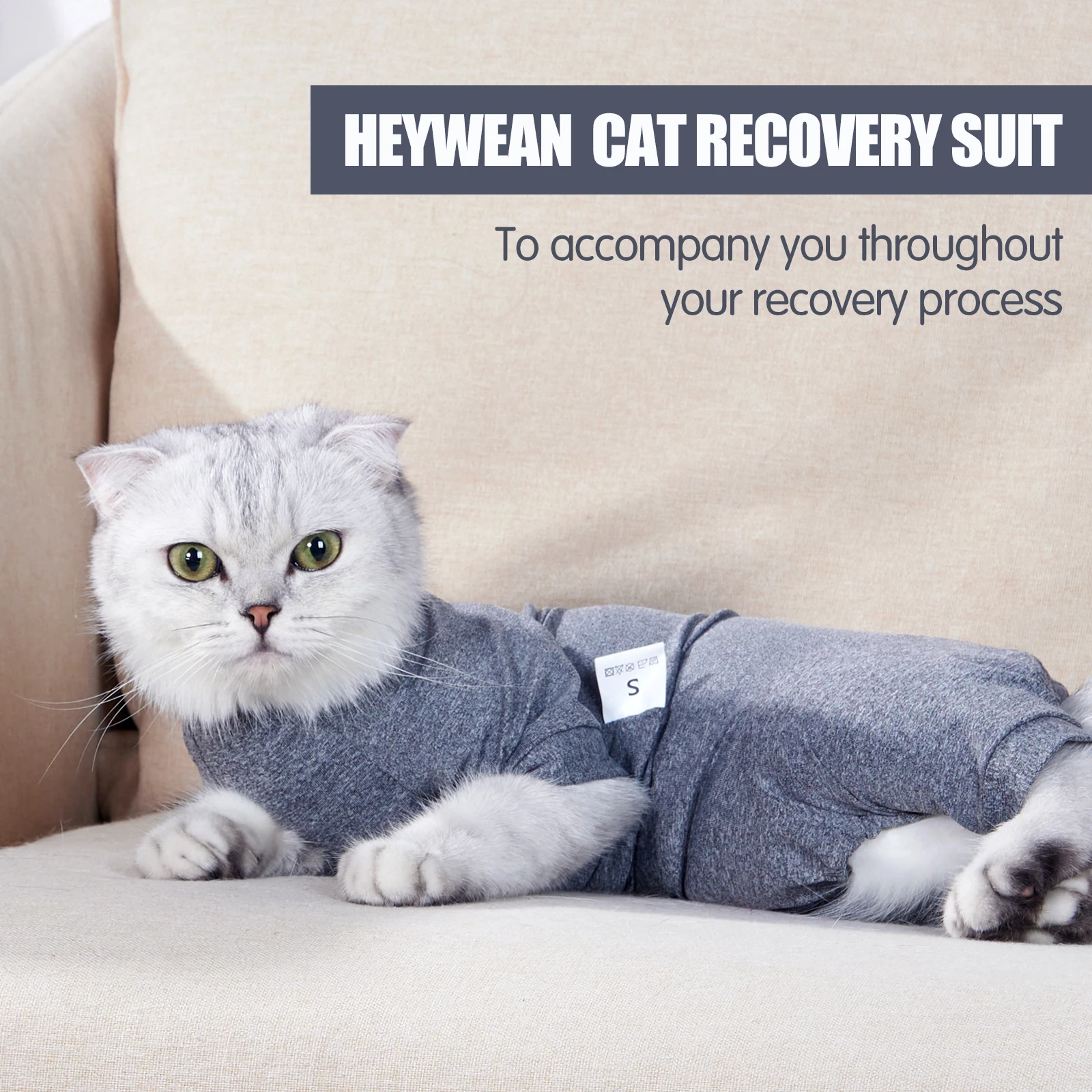 Roupa de Recuperação para Gatos de Algodão Pós-Cirúrgica Anti-Lambedura - Imagem 2