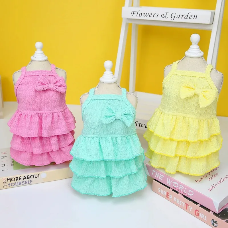 Vestido para Cães e Gatos Pequenos e Médios para Festa - Imagem 2